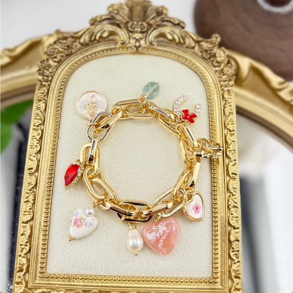 Whimsical Gold Charm Bracelet - Picture 3 of 11